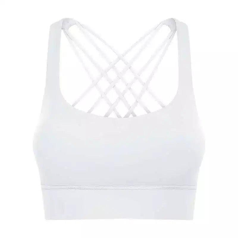 Womens' Athletic Crop Top & Shorts Set-White-7