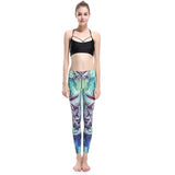 LOVEMI - Lovemi - High Waist 3D Watercolor Butterfly Yoga/Workout