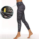 High-waist hip-lifting fitness basic yoga pants-Camouflage-3