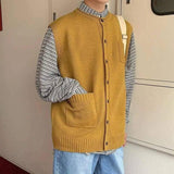 Lovemi -  Hong Kong style knitted sweater Outerwear & Jackets Men LOVEMI Yellow M 