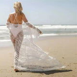 Lovemi -  Knitted swimsuit long sleeve Blousse LOVEMI White S 