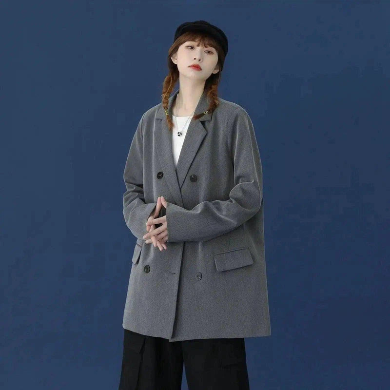 LOVEMI - Lovemi - Large Loose Korean Style Long-sleeved Shirt Casual