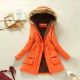 Lovemi -  Large wool collar lamb coat Coats LOVEMI Tangerine S 