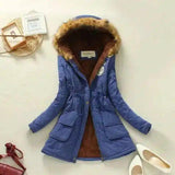 Lovemi -  Large wool collar lamb coat Coats LOVEMI Tibetan blue S 