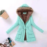 Lovemi -  Large wool collar lamb coat Coats LOVEMI Apple Green S 