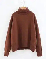 Lovemi -  Lazy Wind Net Red Sweater Coat Sweaters LOVEMI Brown One size 