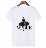 Lovemi -  Letter print t-shirt top LOVEMI White S 
