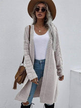 LOVEMI - Lovemi - Long Cardigan Solid Color Women's Knitted Sweater