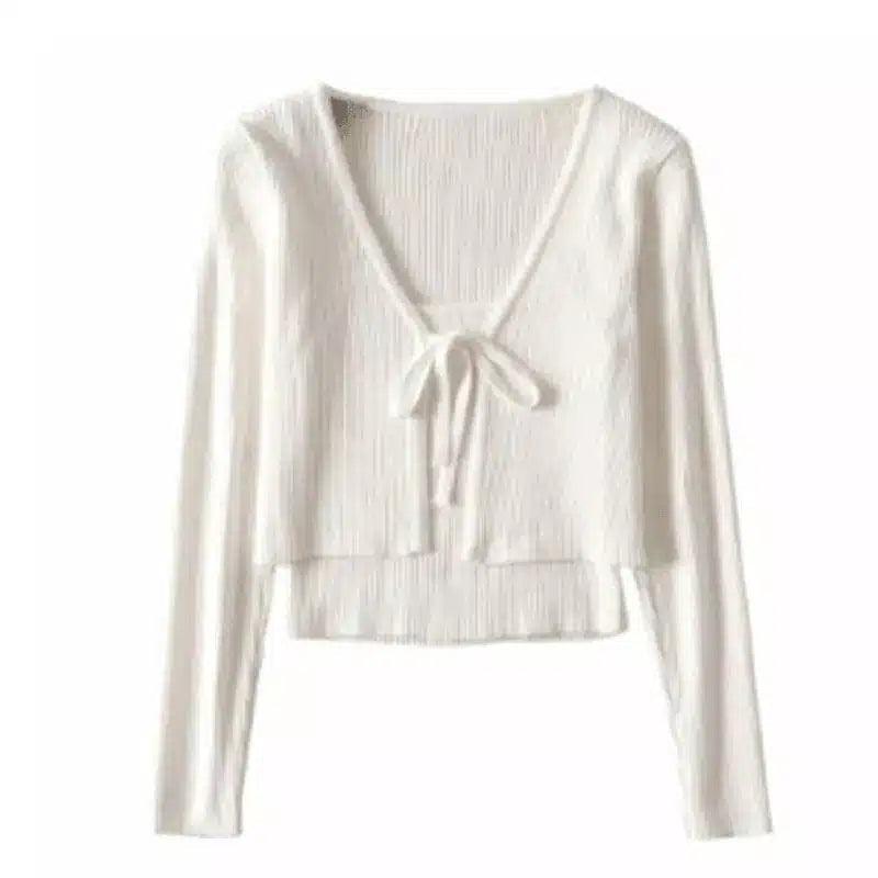 LOVEMI - Lovemi - Long Sleeve Cardigan Two-piece Female Sun