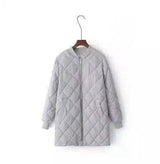 Lovemi -  Long Style Cotton Padded Coat 2 Coats LOVEMI Gray M 