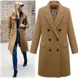 LOVEMI - Lovemi - Long woolen coat wool coat in windbreaker