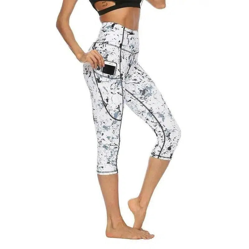 LOVEMI - Lovemi - Marble Digital Print Yoga Pants