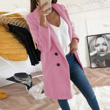 Lovemi -  Medium Long Wool Coat Jackets LOVEMI Pink S 