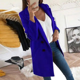 Lovemi -  Medium Long Wool Coat Jackets LOVEMI Royal blue S 