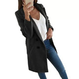 Lovemi -  Medium Long Wool Coat Jackets LOVEMI black S 