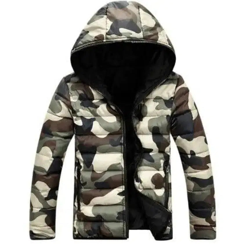 LOVEMI - Lovemi - Men's camouflage cotton hooded Korean men's thick