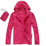 Lovemi -  Men's thin sports windbreaker Hoodies LOVEMI Rose red XS 