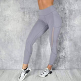 LOVEMI - Lovemi - Mesh stitching yoga pants