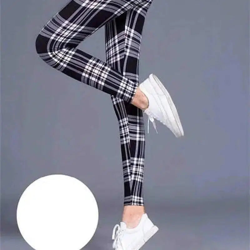 LOVEMI - Lovemi - Milk silk check leggings