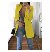 LOVEMI - Lovemi - Office Lady Blazer Coats Lapel Long Sleeve Solid