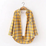 LOVEMI - Lovemi - Plaid Shirt Women'S Long-Sleeved Loose Shirt