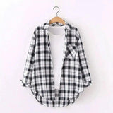 LOVEMI - Lovemi - Plaid Shirt Women'S Long-Sleeved Loose Shirt