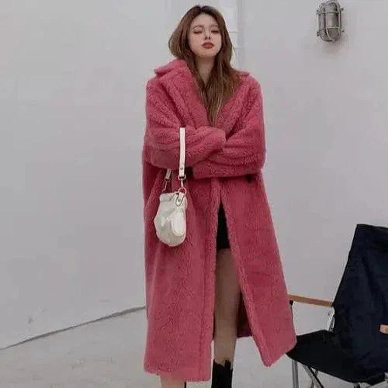 LOVEMI - Lovemi - Plush Mid-Length Coat for All-Season Warmth