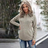 Lovemi -  Pure Color Hooded Sweater Hoodies LOVEMI Brown S 