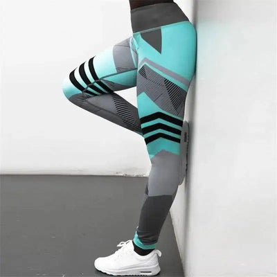 Reflective Sport Yoga Pants-Green-5