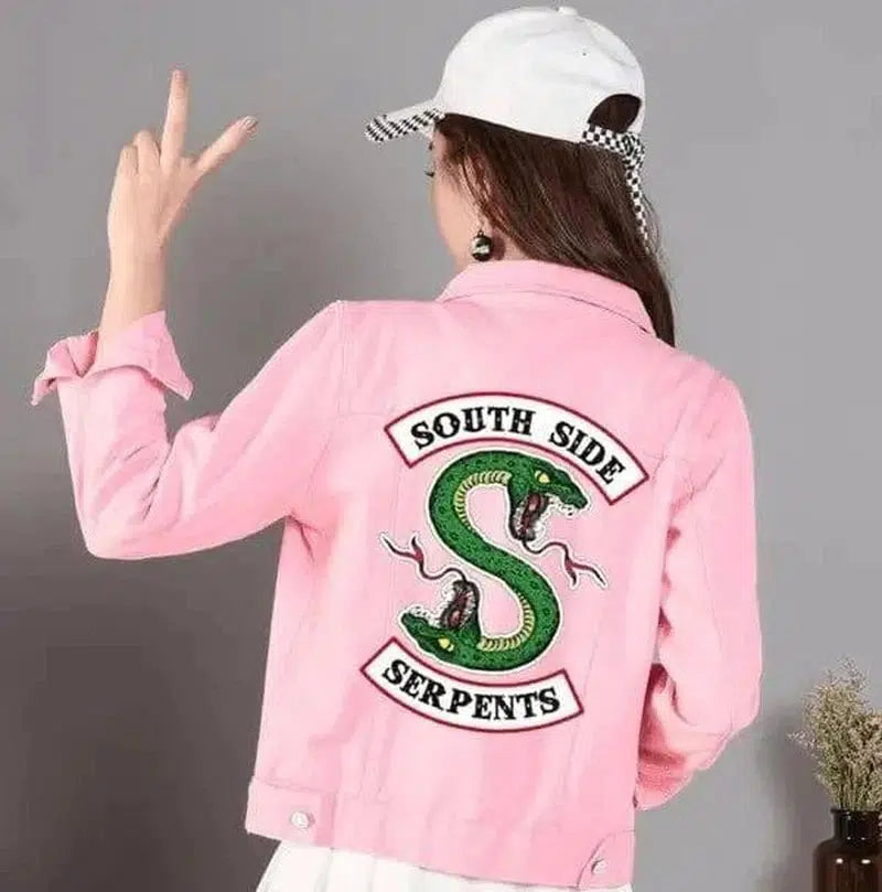 Trendy 4H Jacket - South Side Serpents Design-Pink-4