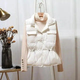 LOVEMI - Lovemi - Short Vest Waistcoat Lightweight White-Duck-Down