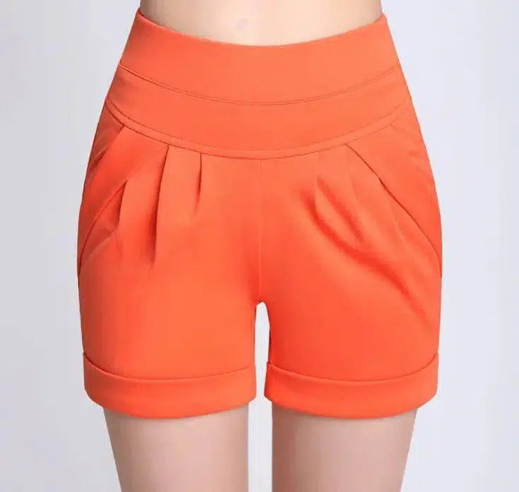 Shorts Chiffon Women Cotton Casual-Orange-11