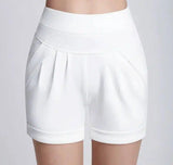 Shorts Chiffon Women Cotton Casual-White-51