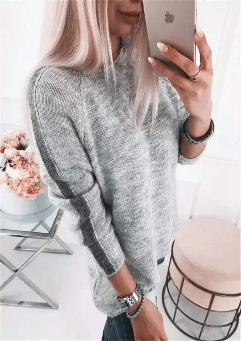 LOVEMI - Lovemi - Simple Women's Round Neck Pullover Sweater Sweater