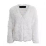 Lovemi -  Simplee Winterjacke - Maria Fur coat LOVEMI White S 