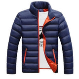 Lovemi -  Slim-Fit Warm Down Jacket With Stand-Up Collar Outerwear & Jackets Men LOVEMI navy blue M 