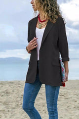 Lovemi -  Solid color long sleeve suit Jackets LOVEMI Black S 