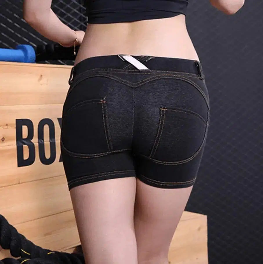 LOVEMI - Lovemi - Sports fitness denim shorts