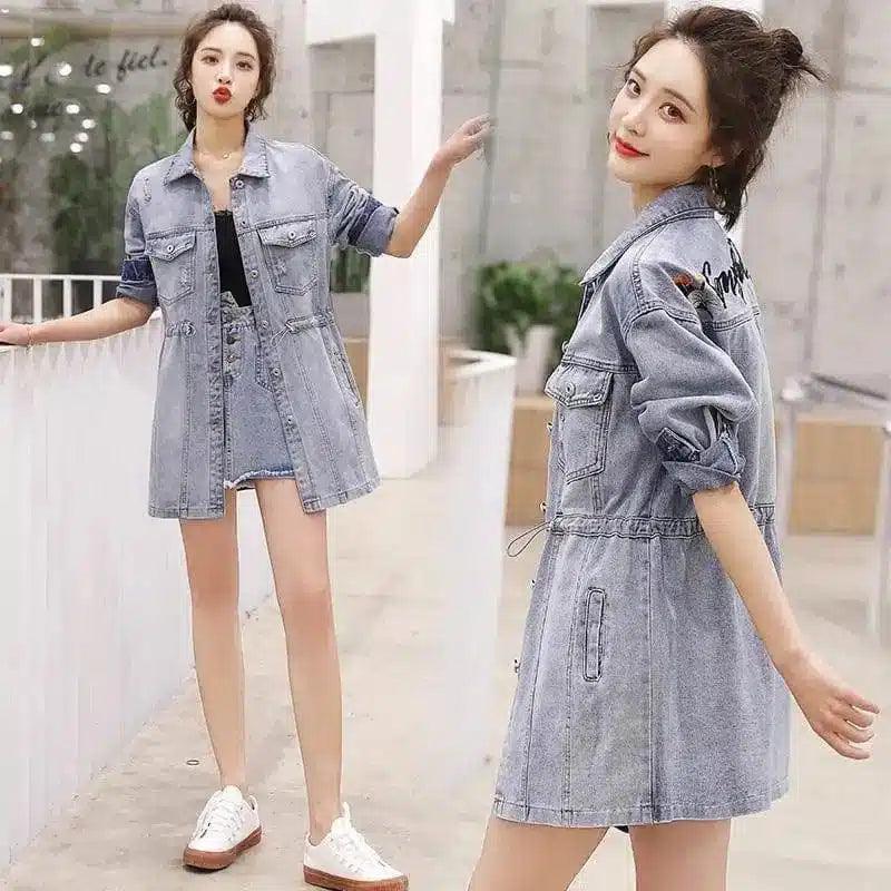 LOVEMI - Lovemi - Spring Denim Jacket Long Sleeve Medium and Long