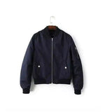 Lovemi -  Stand collar flight jacket Jackets LOVEMI Navy Blue S 