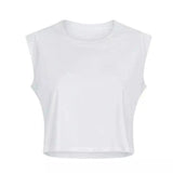 Lovemi -  Stretch cotton yoga short sleeve Ctop LOVEMI White XS 