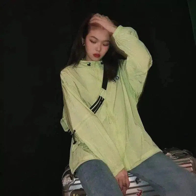 Women's Casual Pullover Hoodie-Green-1