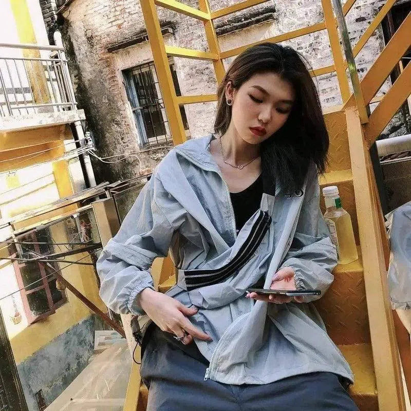 Women's Casual Pullover Hoodie-Light Gray-3