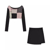 LOVEMI - Lovemi - Summer Slim Black Short Crop Top Style