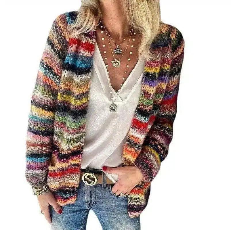 LOVEMI - Lovemi - Sweater Knitted Cardigan Thin Coat Loose Coat