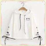 LOVEMI - Lovemi - Sweet And Cute Childlike Cat Print Lace Cotton