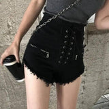 Lovemi -  Tassel mesh women's jeans Skirts LOVEMI Black S 