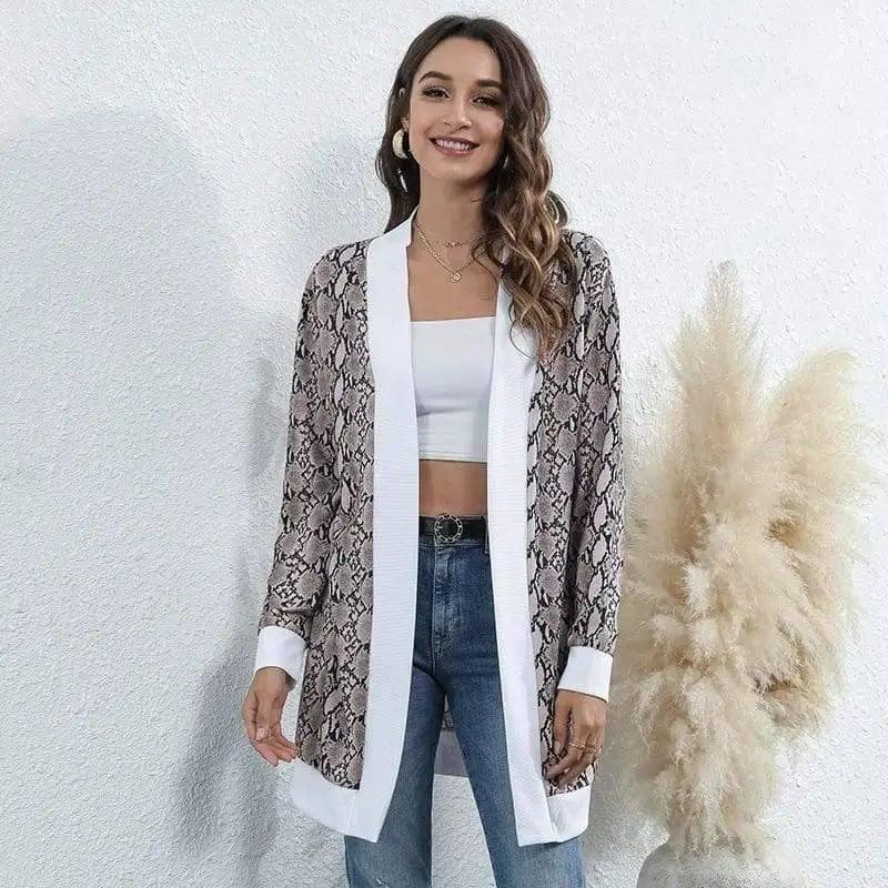 LOVEMI - Lovemi - Tie-dye Christmas Leopard Print Knitted Cardigan