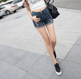 Torn Denim Shorts For Women-5