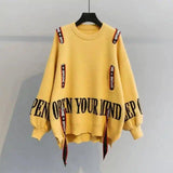 LOVEMI - Lovemi - Turtleneck sweater letter holes